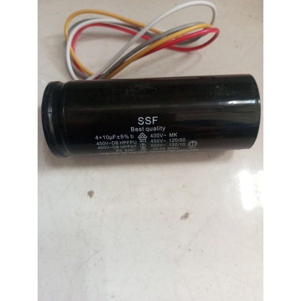 DIJUAL PALING MURAH Kapasitor CBB60 500VAC | KAPASITOR MESIN CUCI 2 TABUNG 10uf + 4uf