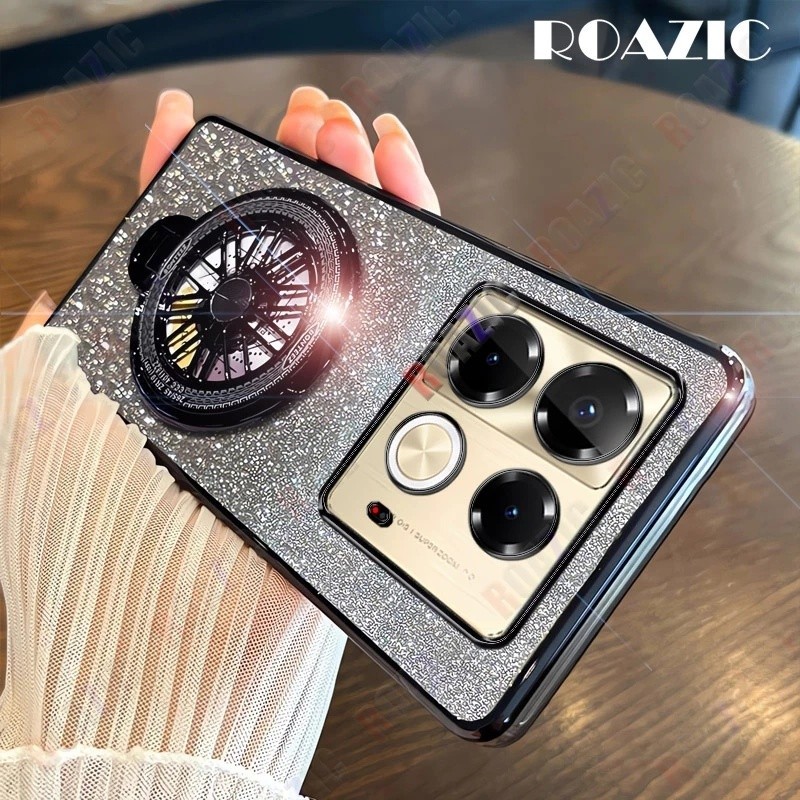 HP Soft Casing infinix Note 40s Case Silikon Untuk infinix X6850B Note40s Casing berkilau Berlapis H