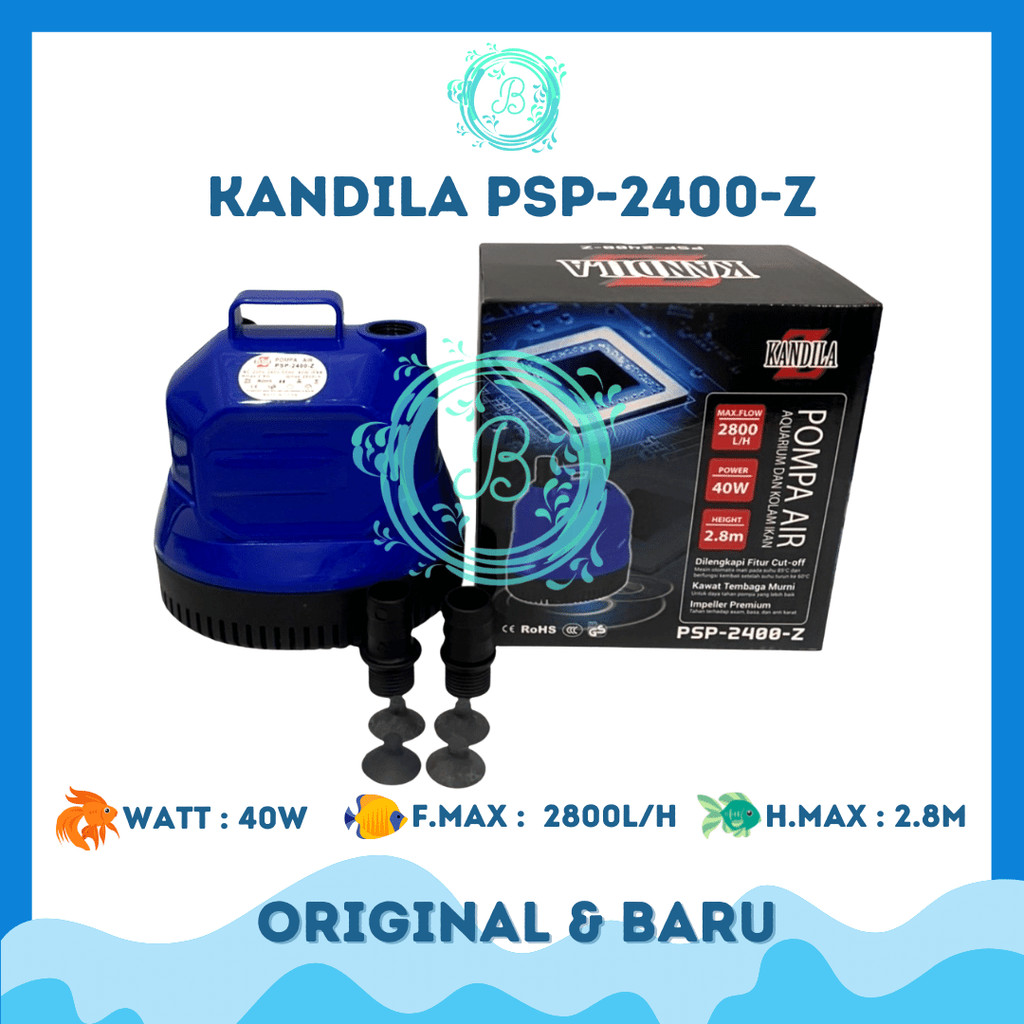 Kandila PSP-2400Z Pompa 40 Watt Pompa Air Celup Aquarium Kolam