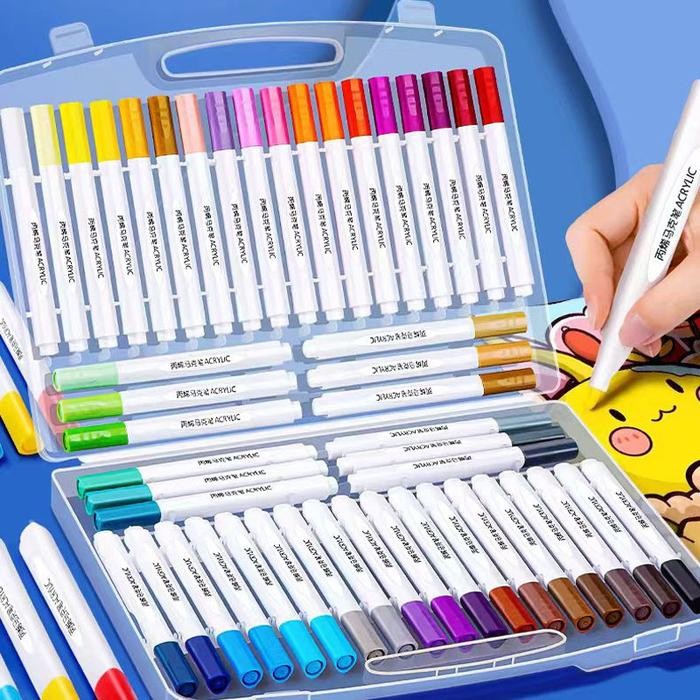 

【M-MT】PROMO!!! spidol untuk graffiti Colors drawing Pen Akrilik Marker Warna Cepat Kering Tahan Air Acrylic rMenggambar Kreativitas Seni Edukas scratch pad painting - 12 Warna