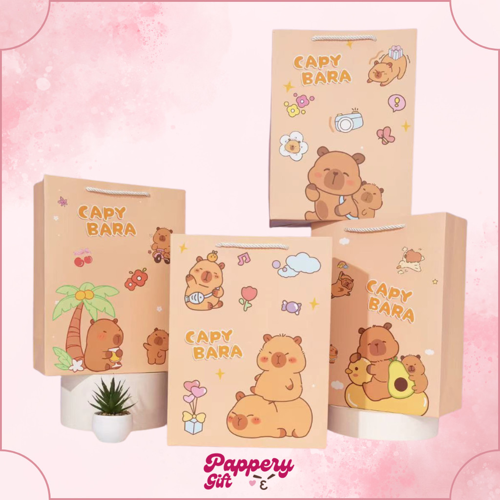 

Paperbag Estetik Premium Motif Star / Karakter Kartun Capybara Lucu 33x25x11.5 - SE0614