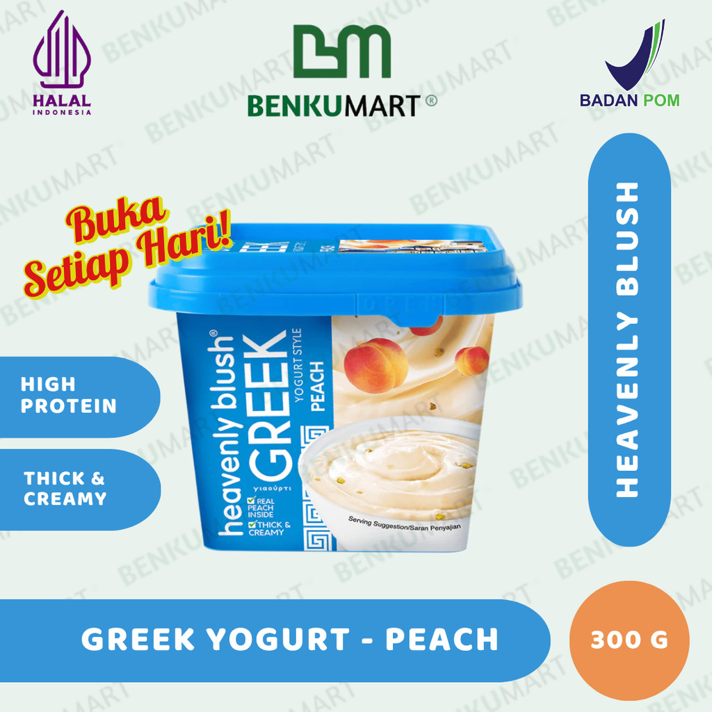 

Heavenly Blush Greek Yogurt Peach (300 gr) | Greek Yoghurt PEACH (300 ml)