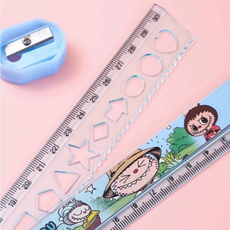 

DoaIbu Set Alat Tulis Box Labubu Capybara 8 in 1 Penggaris Pensil Rautan Penghapus Stationary Anak Sekolah