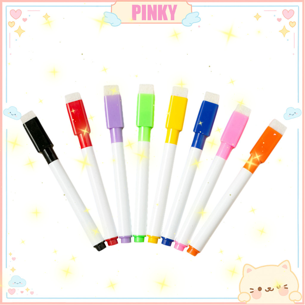 

1SET 8PCS SPIDOL WARNA WARNI + PENGHAPUS TERMURAH / SPIDOL WIPE AND CLEAN PP60AA