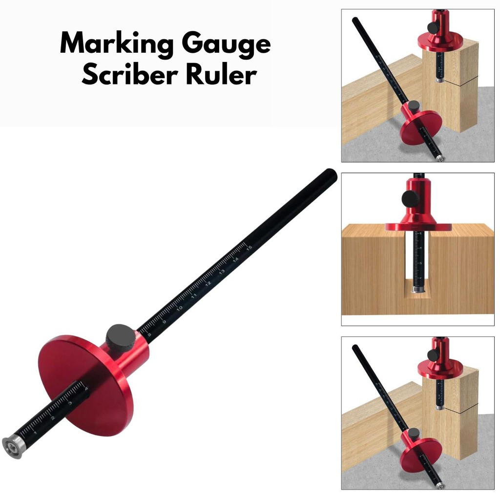 

THFS Marking Gauge Scriber European Ruler Woodworking Wheel A7FP1W