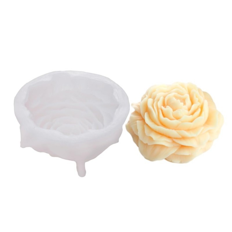 Cetakan Puding Bunga Cetakan Lilin Silikon Cetakan Puding Motif Bunga Cetakan Silikon Bunga Peony