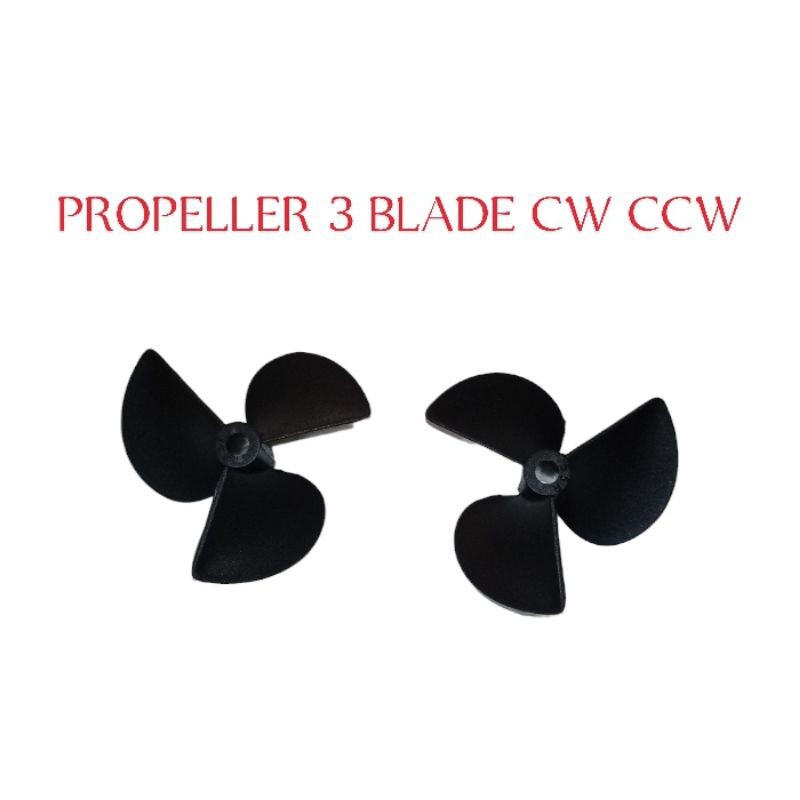 Rc Boat Propeller 3 Blade Plastik Kuat 54mm