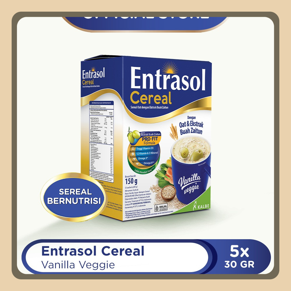 

ENTRASOL CEREAL VANILLA VEGGIE (5 Sachet @30gr)