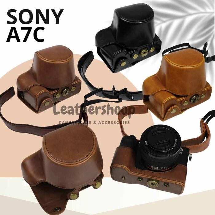SONY A7C Cover Leather Case - Hitam