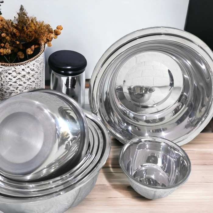 Baskom Korea Stainless Mangkok Jumbo Mixing Bowl Adonan Kue Lauk