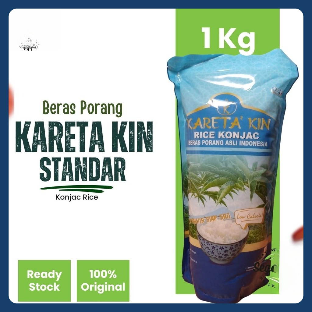 

Kareta kin Beras Porang 1 KG Shirataki Konjac Rice Diet Rendah Kalori
