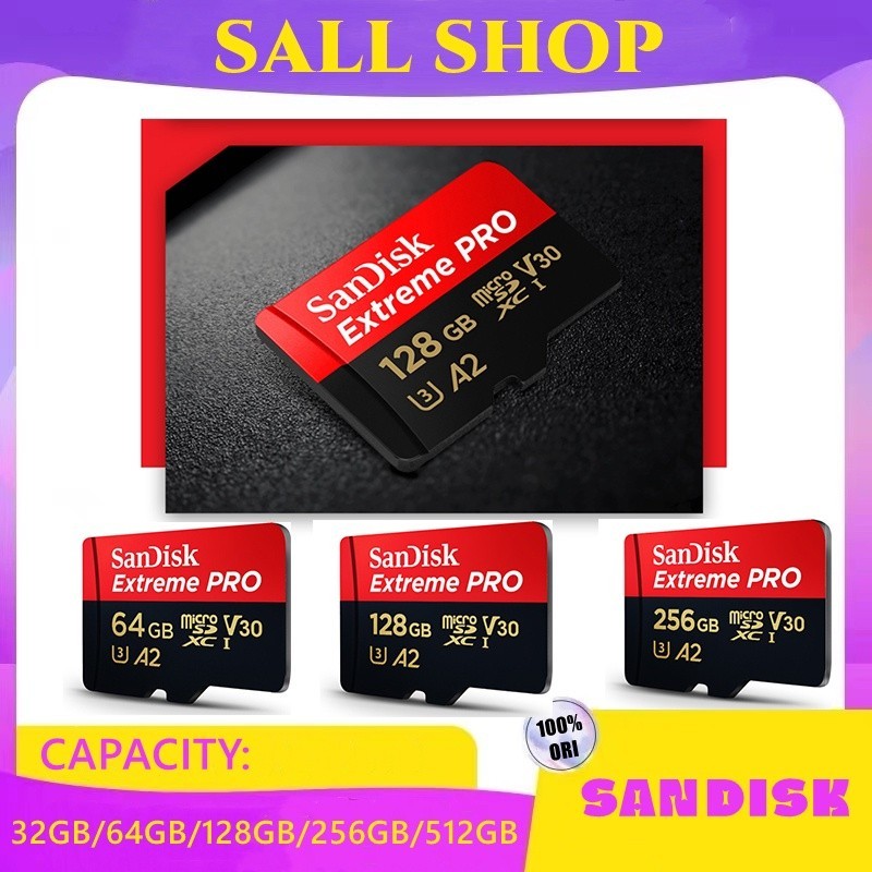 Kartu Memori 32GB/64GB/128GB/256GB/512GB HP Memory Card Class 10 U3 170MB/s Memori card(COD)instant 