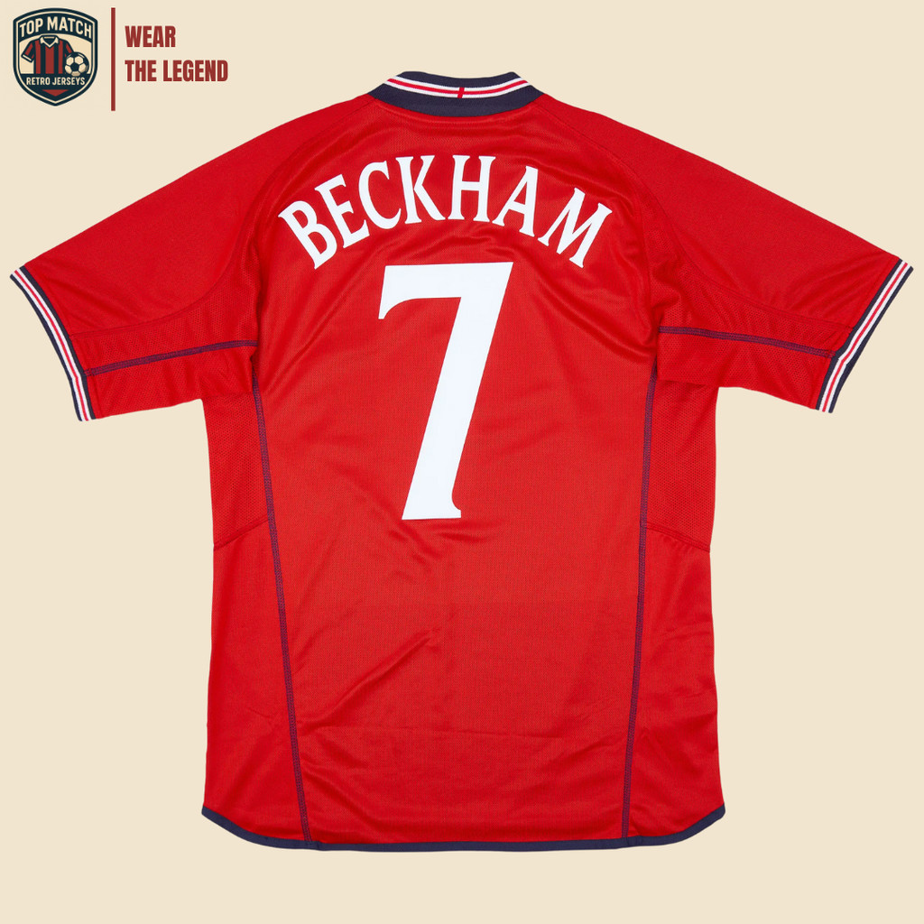 Jersey England Beckham #7 Home Kit 2002 - Baju Bola Import Sepakbola Pria
