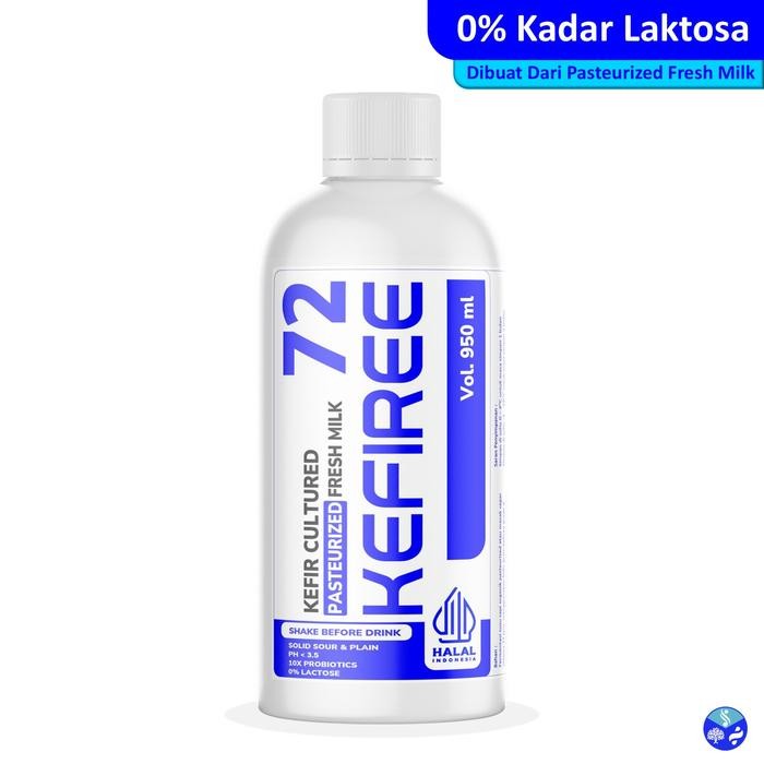 

Kefiree | Kefir Susu Sapi Pasteurized/Masak | Fermentasi 72 Jam | Probiotik Tinggi Alami | Zero Laktosa | Original | 950 ml