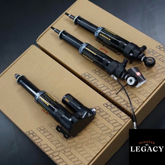 Shock Shockbreaker BAZOOKA Racingbros Air Suspension Front & Rear Vespa GTS GTV
