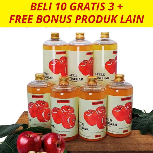 

BELI 10 GRATIS 3 Cuka Apel Natureganic 500ml Asli 100% Original Supplies vinegar Sehat Tubuh Optimal