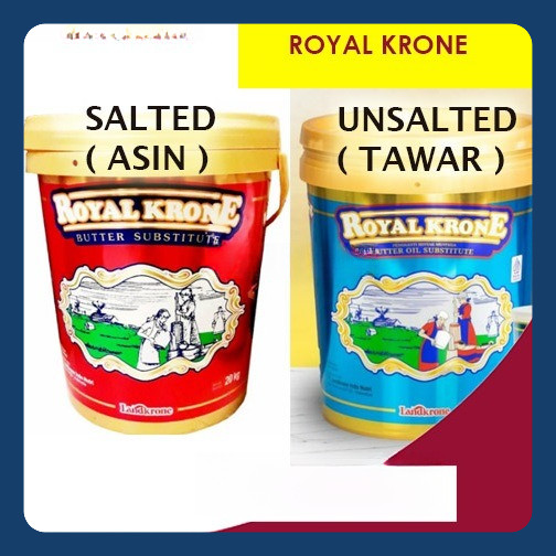 

ROYAL KRONE BUTTER SUBTITUTE 100gr / 250gr/ 500gr packing aman wadah thinwall