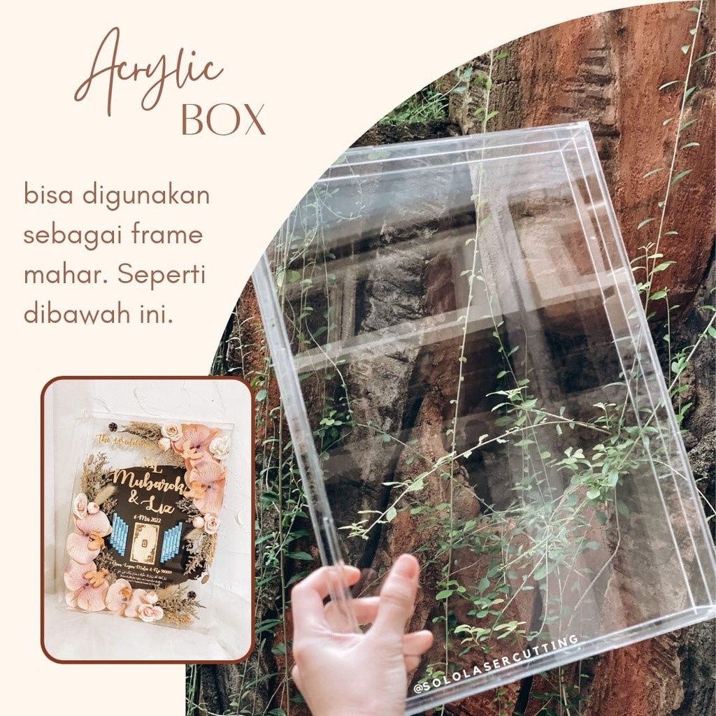 15X20 20x20 20x25  20X30 BINGKAI BOX FULL ACRYLIC AKRILIK PIGURA /FRAME MAHAR GIFT FIGURA MAHAR ACRY