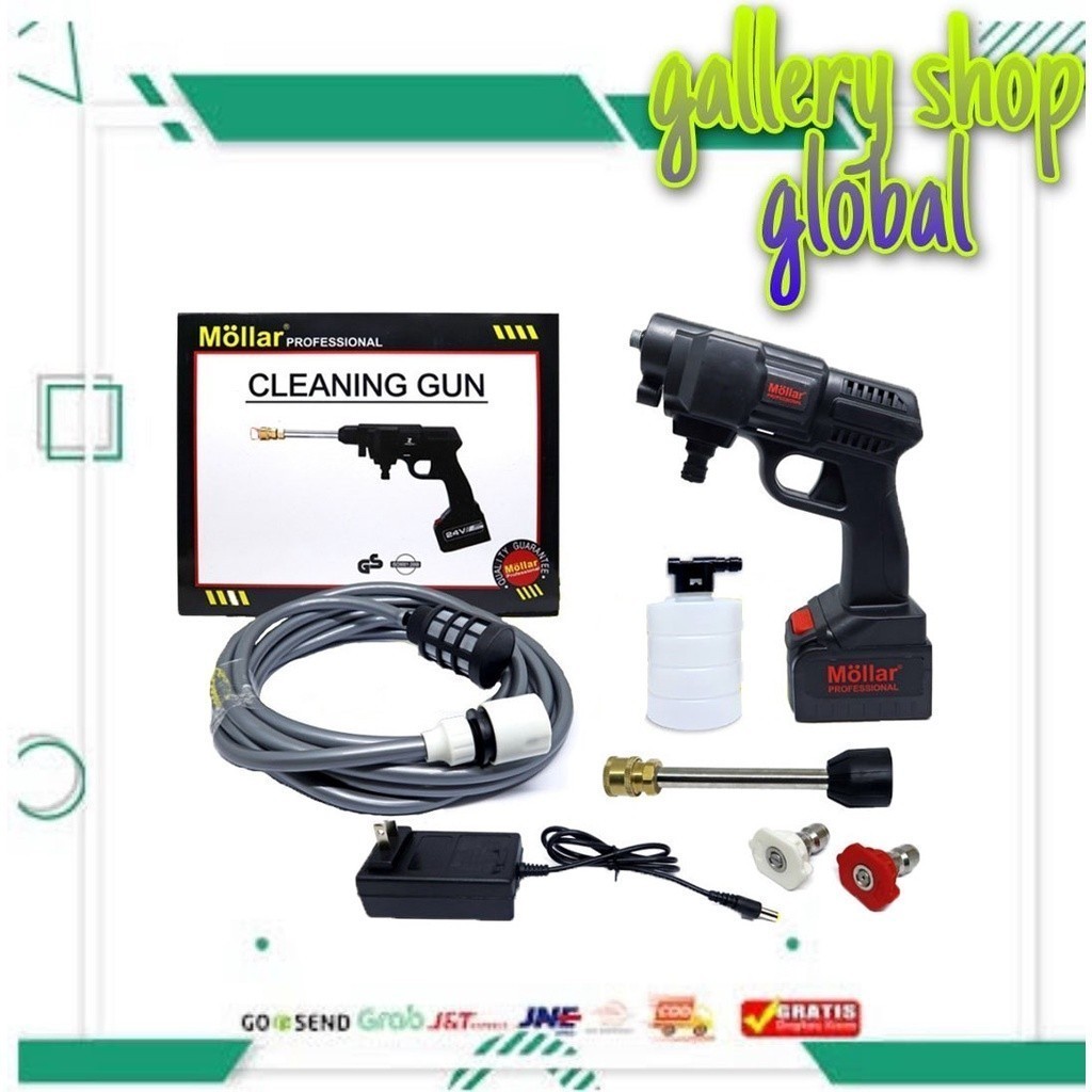 MOLLAR HPW 24V Cordless Jet Cleaner Mesin Cuci Motor Mobil AC Baterai