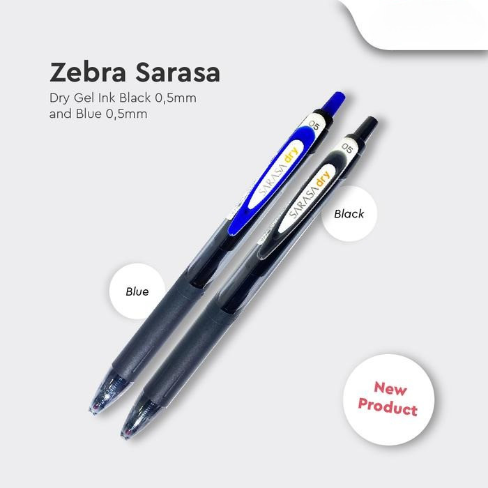 

Zebra Sarasa DRYJELL PEN - Pulpen Gel 07mm & 05mm pulpen gel cepat kering alat tulis