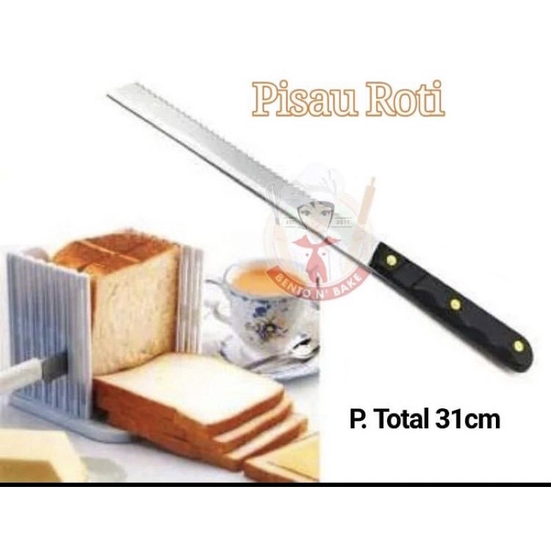 PISAU ROTI BAKAR 2 SISI GRIGI PANJANG STAINLES MURAH/ PISAU ROTI BAKAR PANJANG/ PISAU ROTI STAINLES/