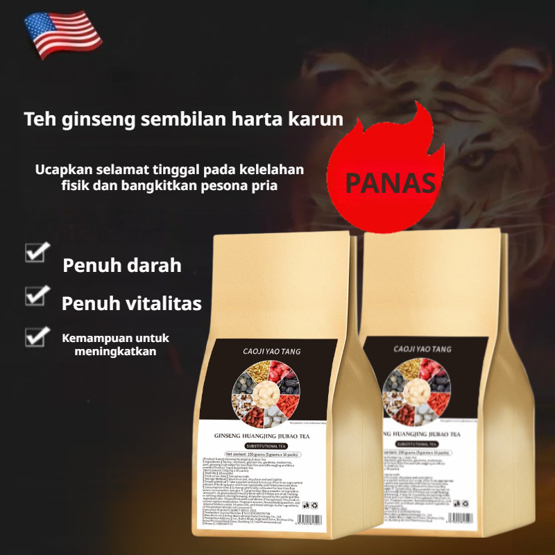 

⭐【Beli 2 Gratis 1】 Teh Ginseng / Menambah Tenaga / Meningkatkan Kekebalan Tubuh / Meningkatkan Stamina / Teh Herbal Alami/teh Kesehatan Herbal/teh Sembilan Harta Karun Ginseng