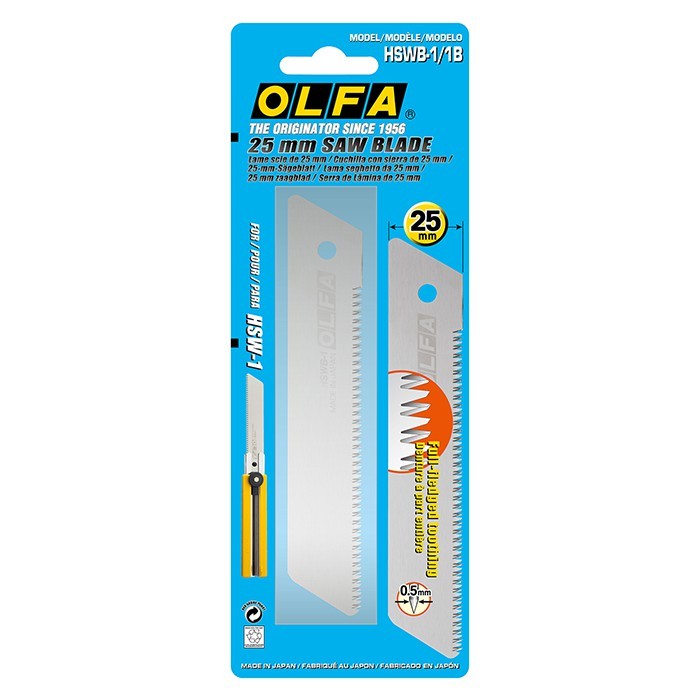 

OLFA HSWB-1 Refill Mata Gergaji Pisau Cutter Bergerigi 25 mm HSWB-1/1B (1pc/pack) Saw Blades For HSW-1 XH-1 XH-AL H-1 NH-1