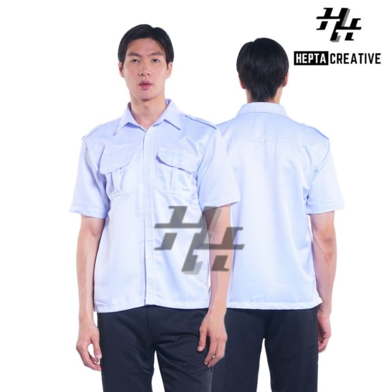 KEMEJA PNS PUTIH LENGAN PENDEK BAJU PDH PRIA