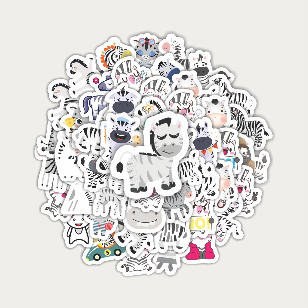 

Sticker Pack Sticker Hewan Zebra | Sticker TUMBLR | Stiker LAPTOP KOPER HELM