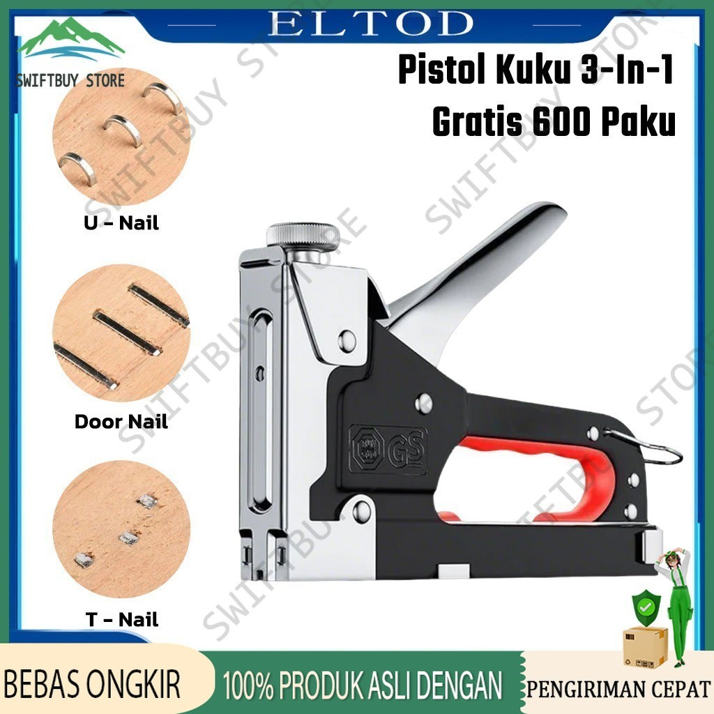 

Gratis 600 paku 3 In 1 Pistol Kuku Pistol Stapler Konstruksi Konstruksi Furnitur DIY Pelapis Pelapis Pistol Stapler Multifungsi Pistol Stapler Dekorasi Rumah Alat Pertukangan
