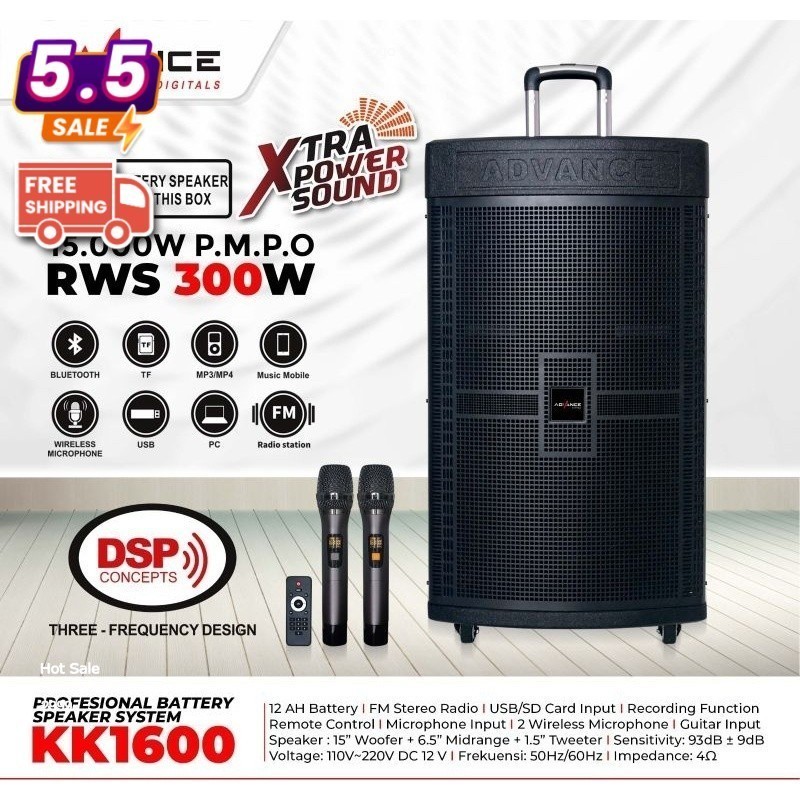 speaker bluetooth / speaker portable wireless KK1500 KK1600