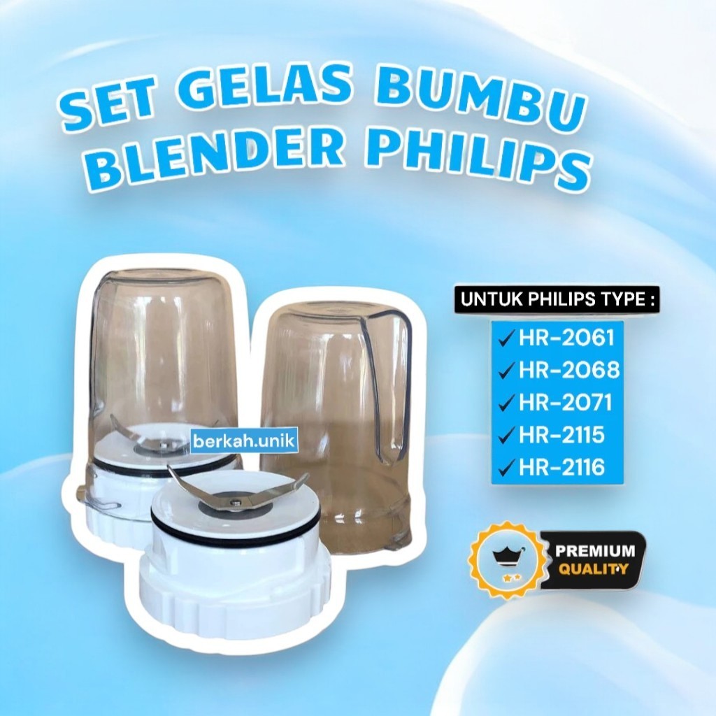 SET Gelas Bumbu Blender Philips - 1Set Pisau dan gelas blender Philips HR2115 Gelas Bumbu Blender Ph