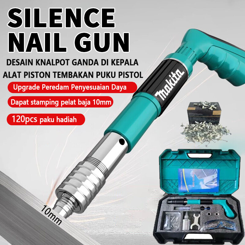 

MAKIlTA Nail Gun Paku tembak Pistol Paku Baja Manual Rivet Tufting Beton Baja Dinding Jangkar Kawat Slotting Dekorasi Alat Paku Tembak Baja Beton Termurah Manual alat tembak paku beton【Gratis 120 paku】