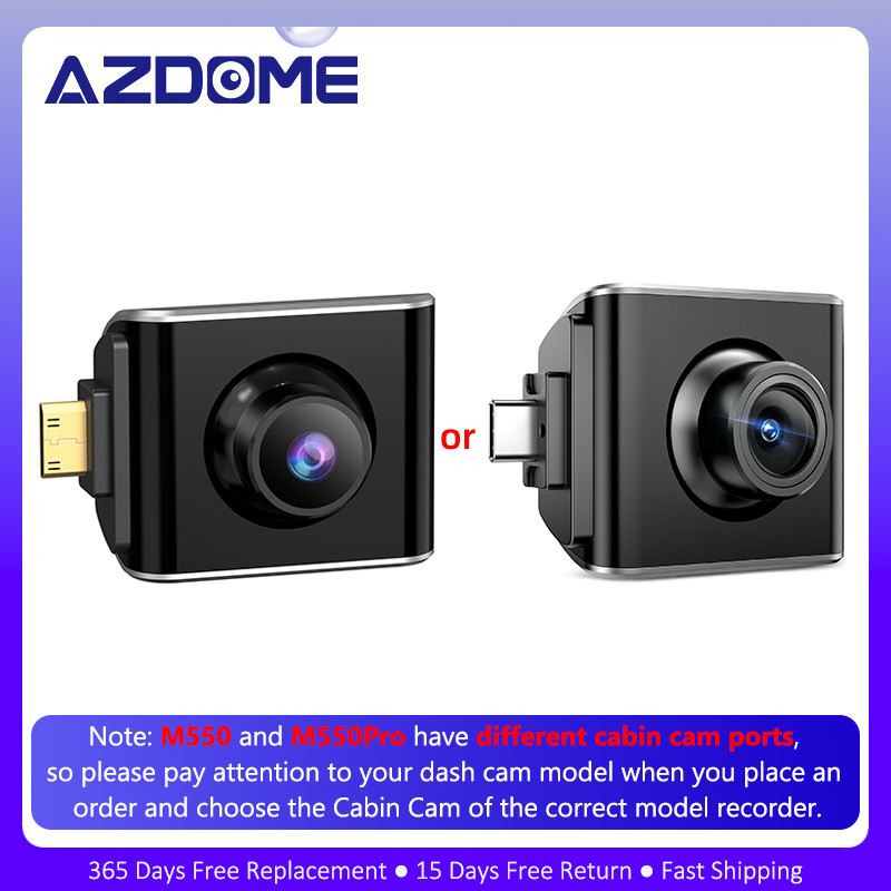 AZDOME 1080P Interior Cam Cabin Camera for AZDOME M550 or M550 Pro-2 /3  Dash Cam Car DVR