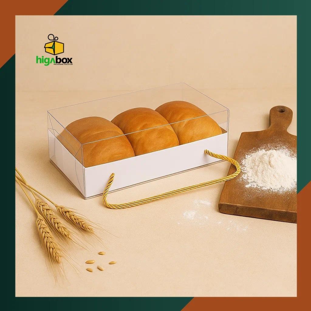 

Box Mika Tranparan Tali / Kotak kue kering / Box Toples Kue / Box Kue Roll Cake / Box Brownies | HG02