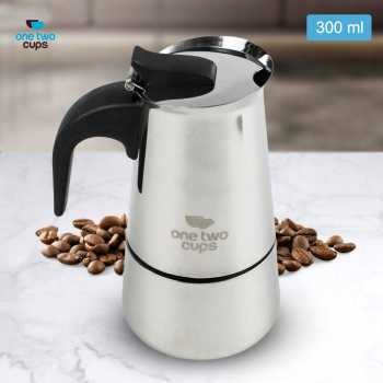 

ORIGINAL One Two Cups Moka Pot Espresso Coffee Maker Stovetop 6 Cup 300ml - Z21