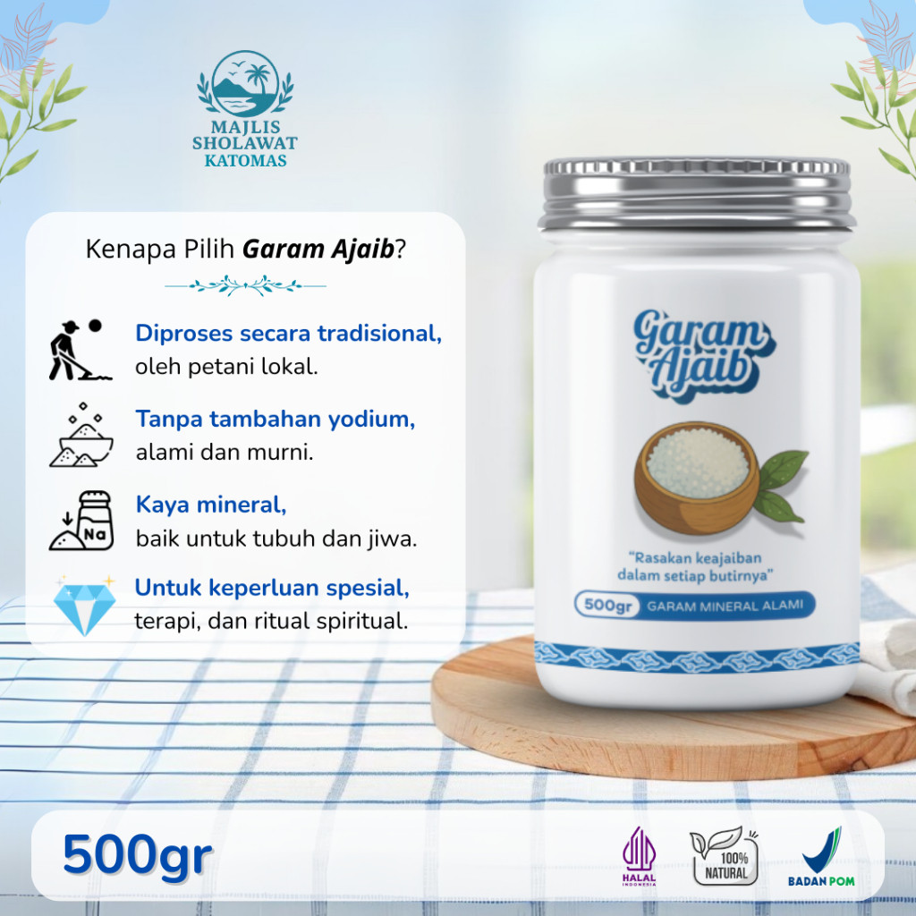 

Garam Kristal Premium dari Laut Asli – Garam Kasar Alami Berkualitas - Sea Salt