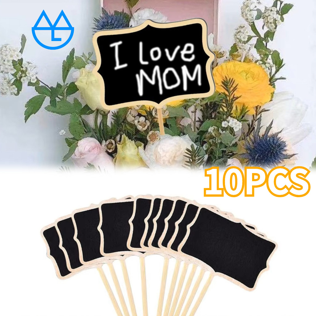 

10PCS Papan Tulis Mini Kapur Kayu Papan Menu Cafe & Reserved Multifungsi Desain Unik & Praktis