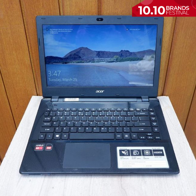 Laptop Acer Aspire E5-421 AMD A6-6310 8GB SSD Normal Siap Pakai - Laptop Murah - Laptop Malang - Lap