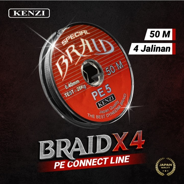 senar PE KENZI BRAID X4 50m connecting