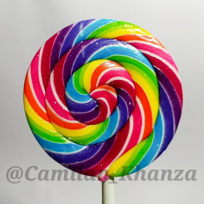 

Permen Lolipop Bulat LOVE SPIRAL 7 Cm PREMIUM KHANZA Hijau Kuning Merah Makanan Asam Candy - BULAT 7 Cm, PELANGI