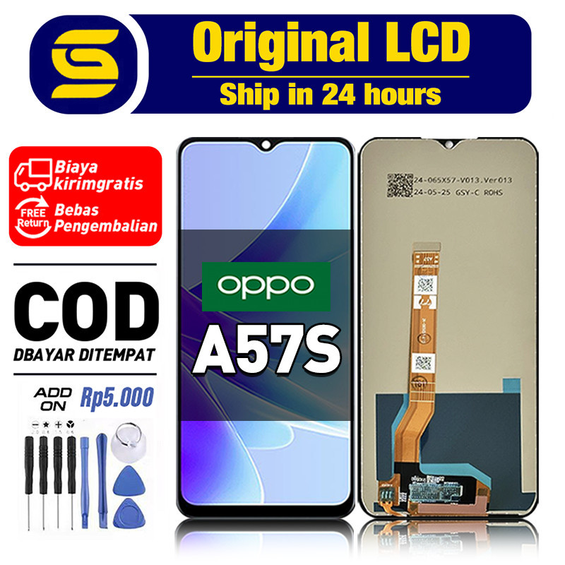 LCD OPPO A57S Original Touchscreen Fullset Compatible For Glass Digitizer ori asli COD