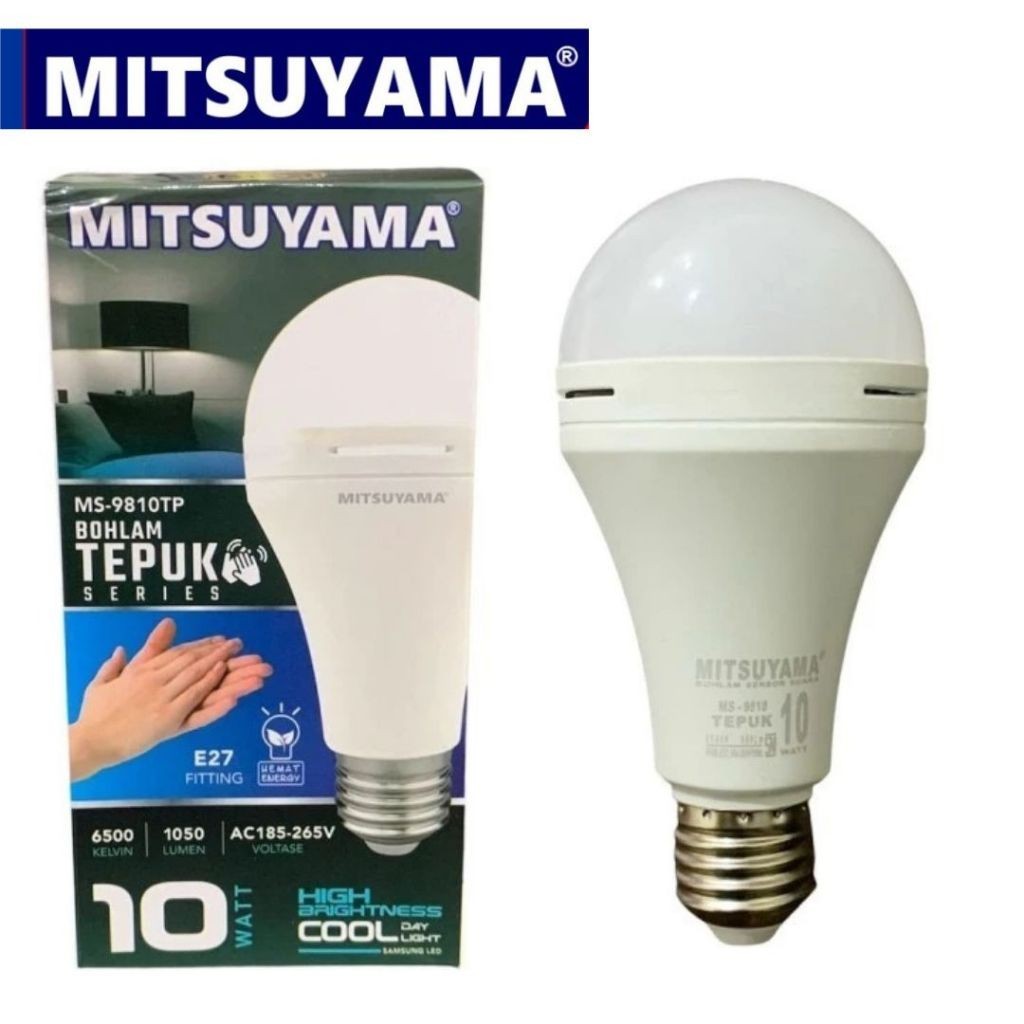 Mutiaradstore Mitsuyama Bohlam Led Sensor Tepuk Tangan 10 Watt Lampu Tepuk Series - 99 Elektronik