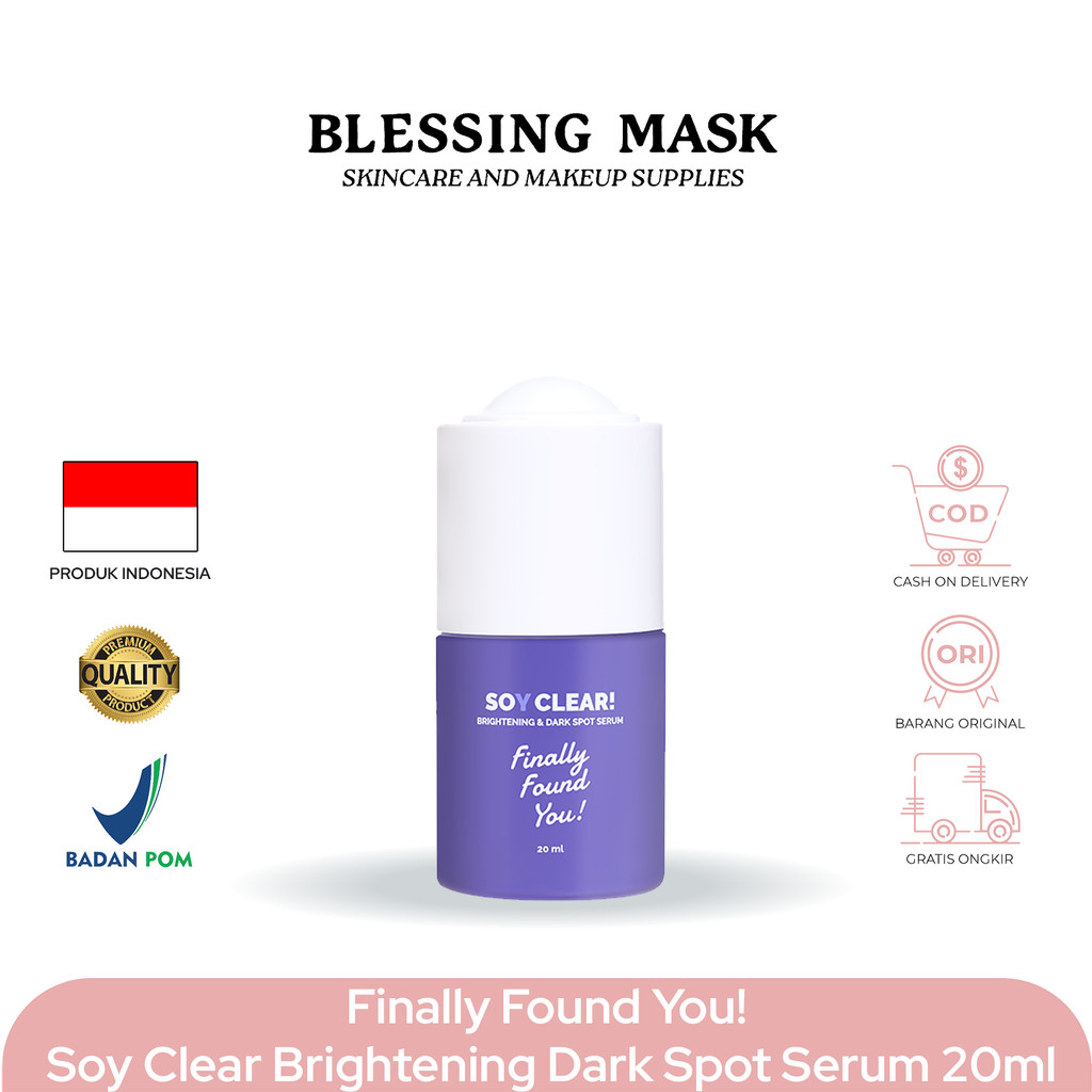 Finally Found You SOY CLEAR Brightening & Dark Spot Serum 20ml | Kojic Acid