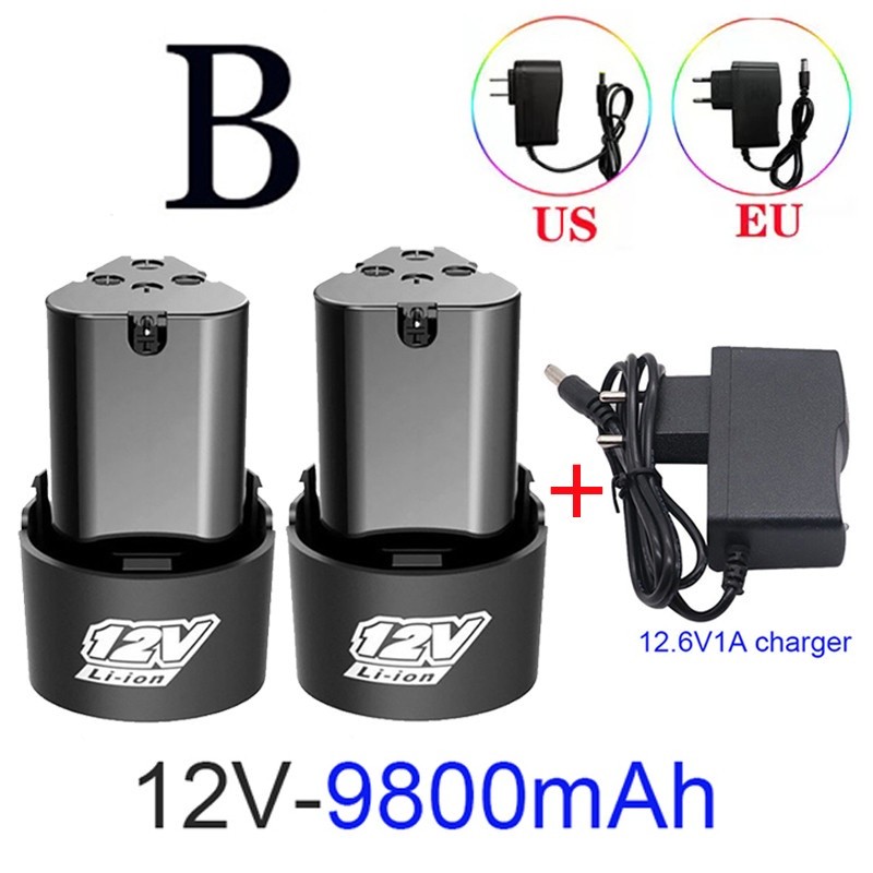 KAMEJING batrai baterai bor cordless 12v B/Baterai Bor Cordless 12V Li-ion atau Charger universal 2p