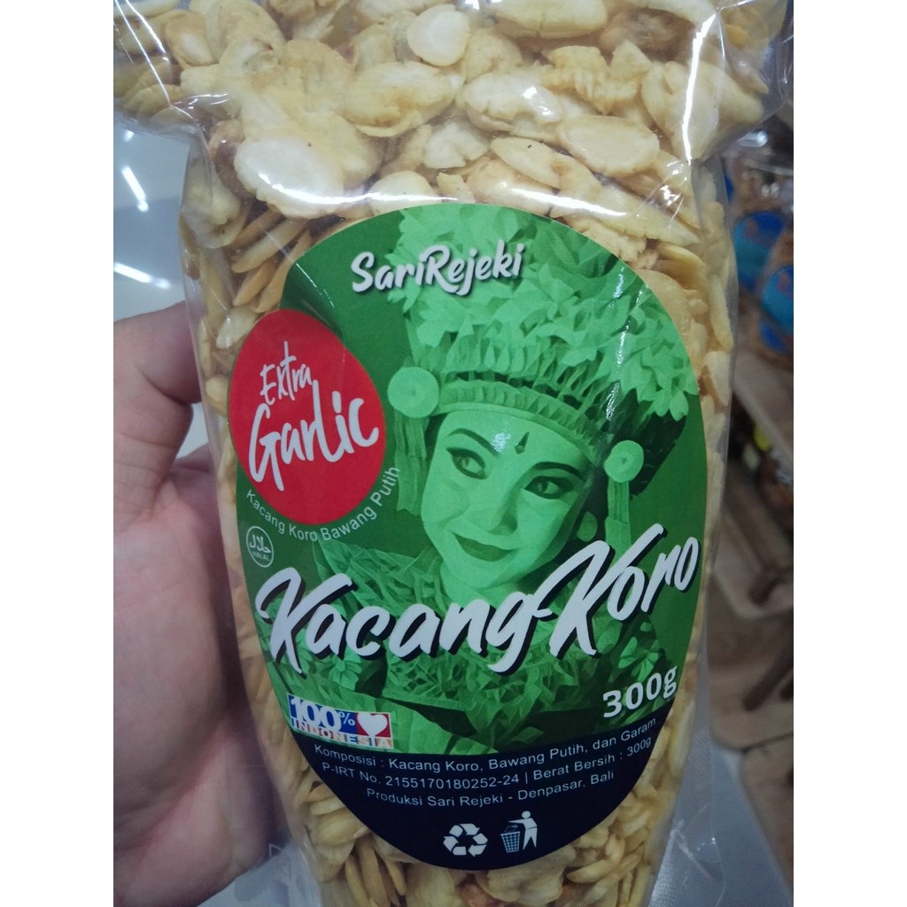 

KACANG KORO SARI REJEKI EXTRA GARLIC 300GR ASLI KHAS BALI HALAL