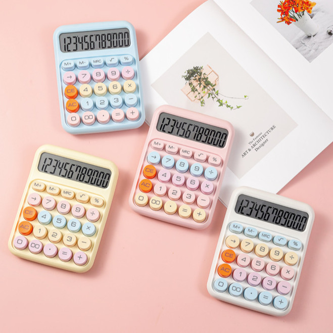 

Kalkulator Stylish untuk Warna pastel Cerah 12 Digit, Tombol Fleksibel & Elegan