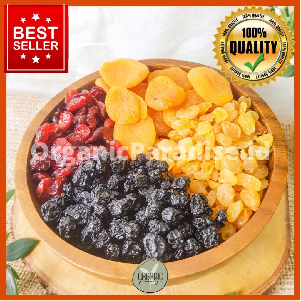 

Organic Paradise Mix Dried Fruit 250 gram Premium / Snack Buah Kering Mix 250 gram