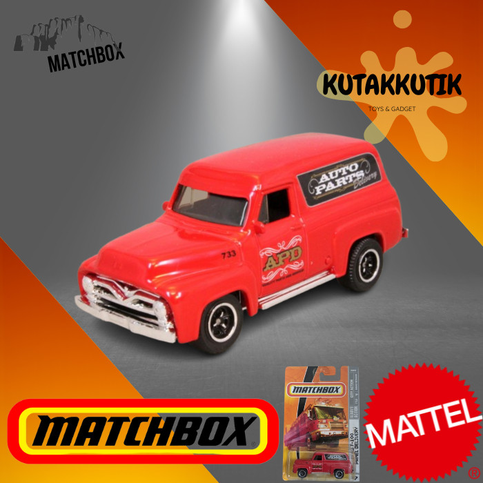 Matchbox Mobil Klasik Ford F-100 Panel Delivery Merah Auto Parts Delivery City Action