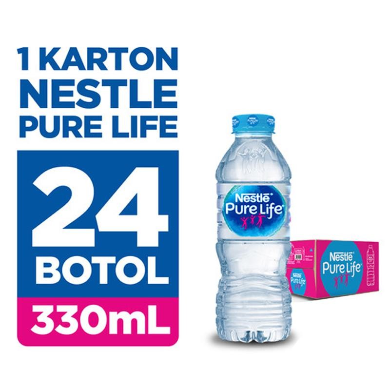 

Nestle Pure Life Botol 330 ml. 1 Dus isi 24 pcs.